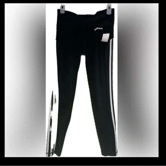 NWOT high waisted 3 stripe legs adidas small ladies joggers - Picture 5 of 14